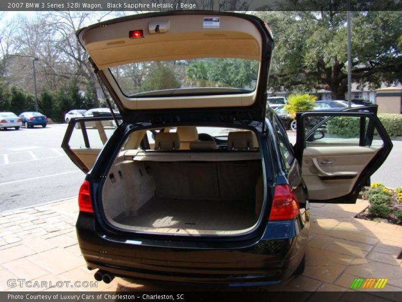 Black Sapphire Metallic / Beige 2007 BMW 3 Series 328i Wagon