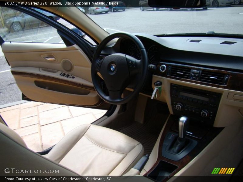 Black Sapphire Metallic / Beige 2007 BMW 3 Series 328i Wagon