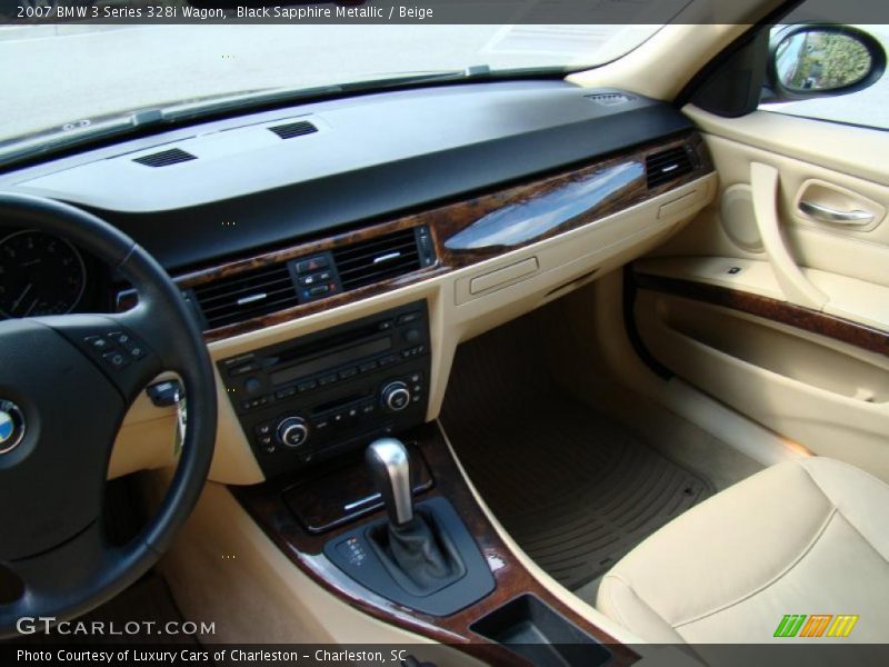 Black Sapphire Metallic / Beige 2007 BMW 3 Series 328i Wagon