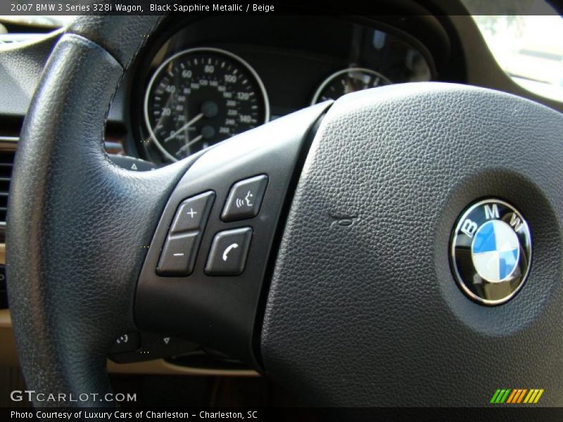 Black Sapphire Metallic / Beige 2007 BMW 3 Series 328i Wagon