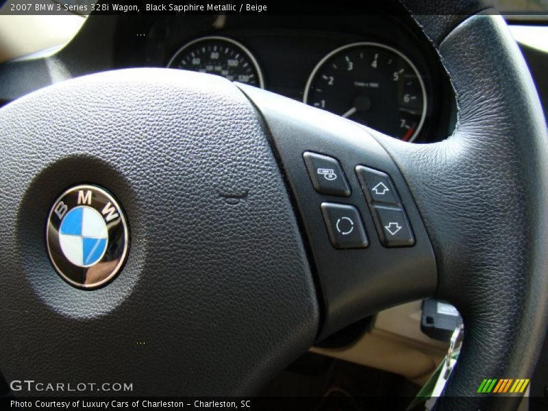 Black Sapphire Metallic / Beige 2007 BMW 3 Series 328i Wagon