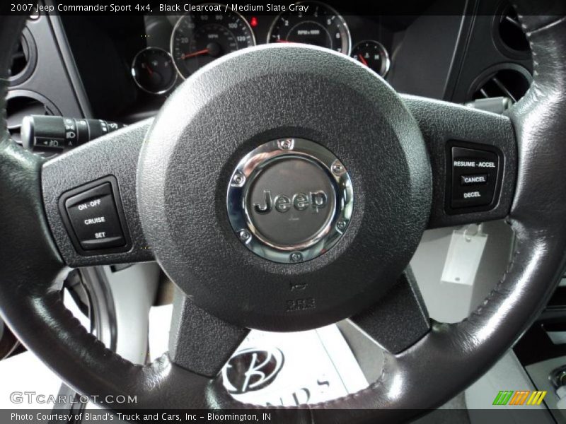 Black Clearcoat / Medium Slate Gray 2007 Jeep Commander Sport 4x4