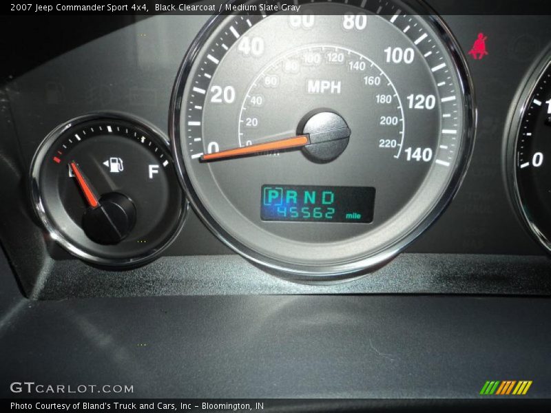 Black Clearcoat / Medium Slate Gray 2007 Jeep Commander Sport 4x4