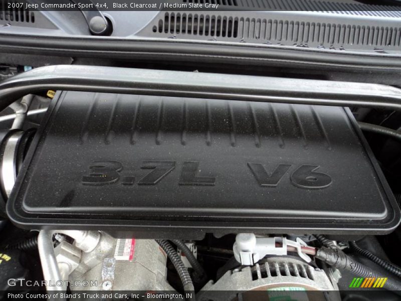 Black Clearcoat / Medium Slate Gray 2007 Jeep Commander Sport 4x4