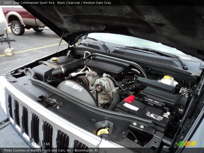 Black Clearcoat / Medium Slate Gray 2007 Jeep Commander Sport 4x4