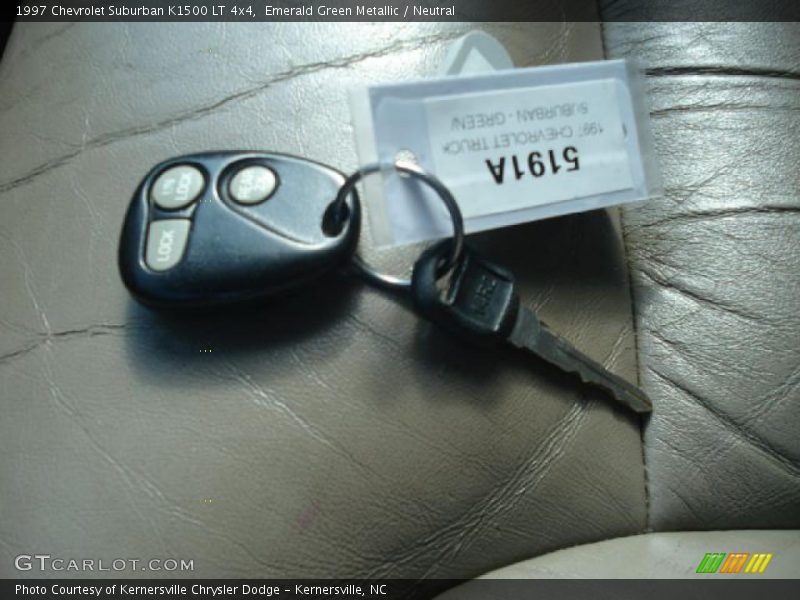 Emerald Green Metallic / Neutral 1997 Chevrolet Suburban K1500 LT 4x4