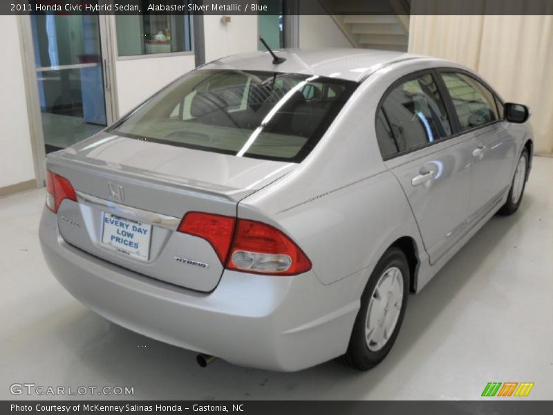 Alabaster Silver Metallic / Blue 2011 Honda Civic Hybrid Sedan