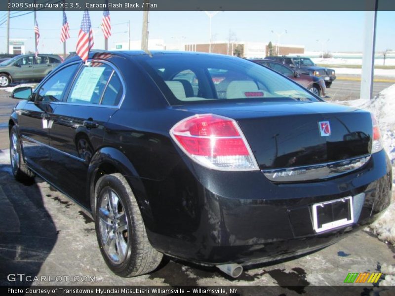 Carbon Flash Black / Tan 2008 Saturn Aura XE 3.5