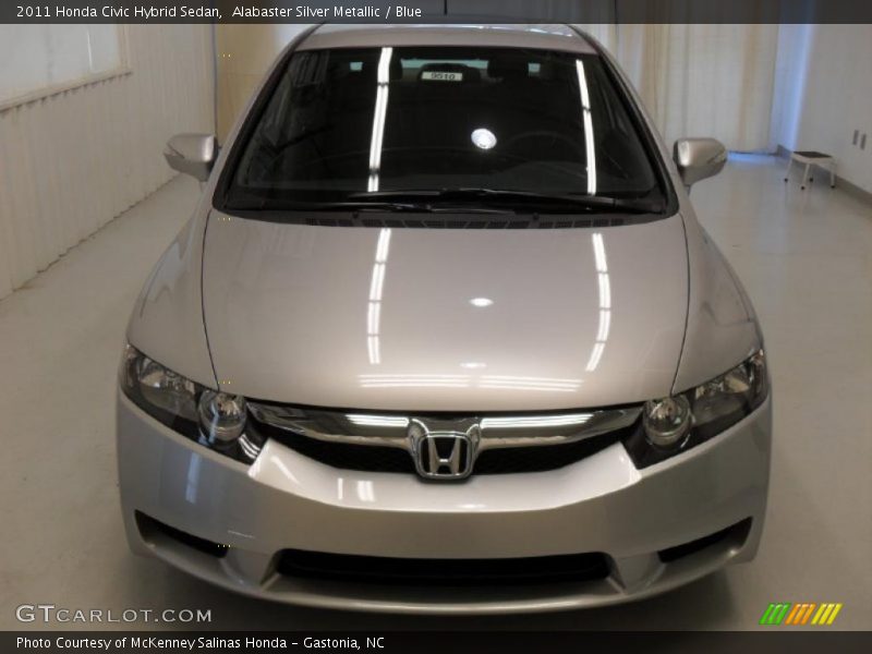 Alabaster Silver Metallic / Blue 2011 Honda Civic Hybrid Sedan