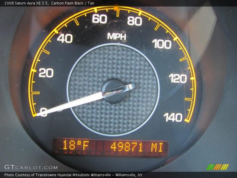 Carbon Flash Black / Tan 2008 Saturn Aura XE 3.5