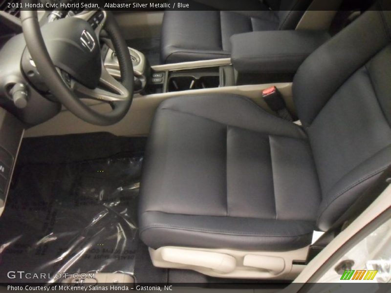  2011 Civic Hybrid Sedan Blue Interior