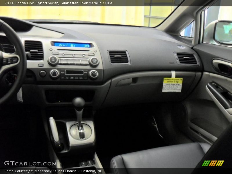 Alabaster Silver Metallic / Blue 2011 Honda Civic Hybrid Sedan