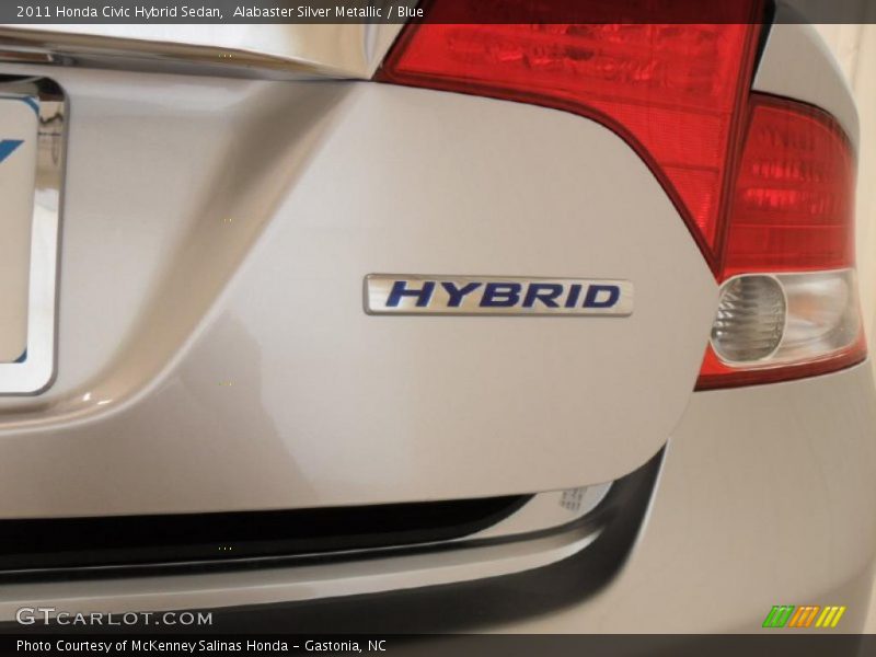 Alabaster Silver Metallic / Blue 2011 Honda Civic Hybrid Sedan