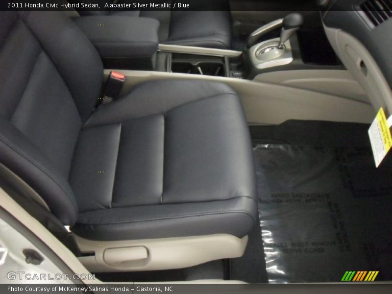 Alabaster Silver Metallic / Blue 2011 Honda Civic Hybrid Sedan