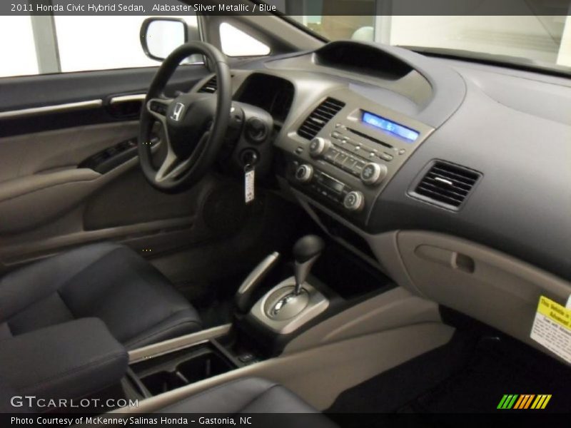 Alabaster Silver Metallic / Blue 2011 Honda Civic Hybrid Sedan