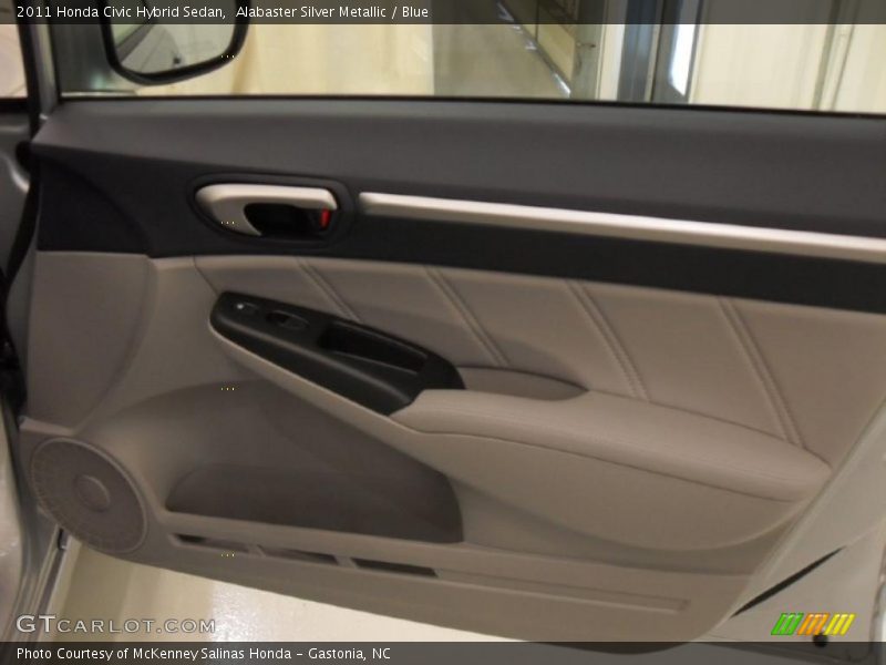 Alabaster Silver Metallic / Blue 2011 Honda Civic Hybrid Sedan