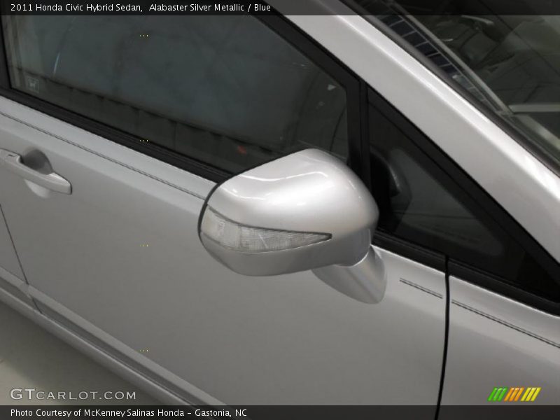 Alabaster Silver Metallic / Blue 2011 Honda Civic Hybrid Sedan