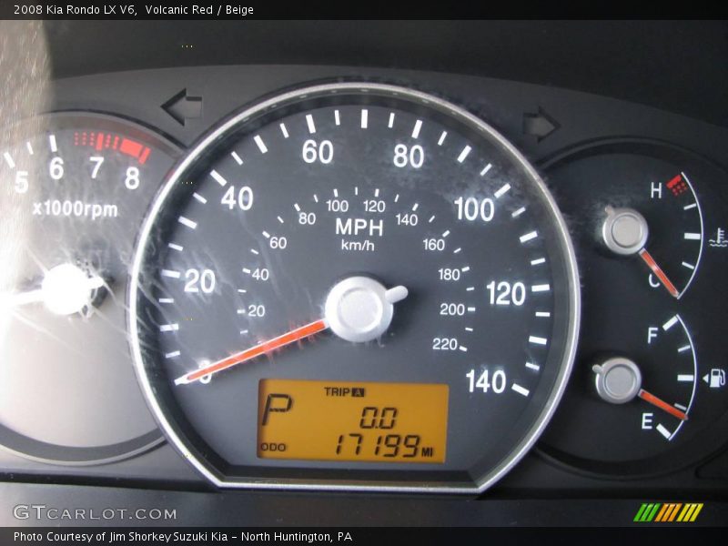 Volcanic Red / Beige 2008 Kia Rondo LX V6