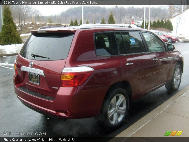 Salsa Red Pearl / Sand Beige 2010 Toyota Highlander Limited 4WD