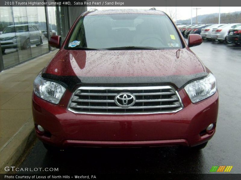 Salsa Red Pearl / Sand Beige 2010 Toyota Highlander Limited 4WD