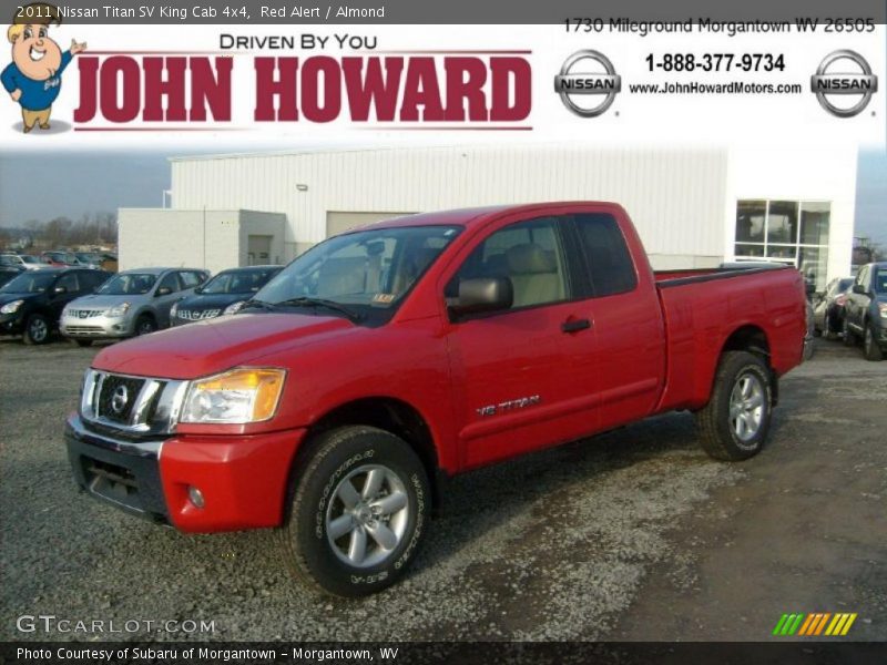 Red Alert / Almond 2011 Nissan Titan SV King Cab 4x4