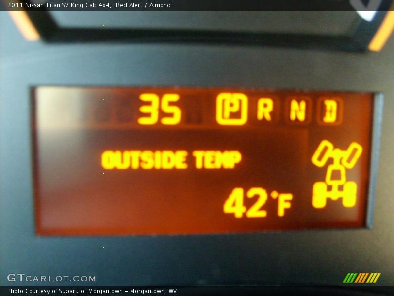 Red Alert / Almond 2011 Nissan Titan SV King Cab 4x4