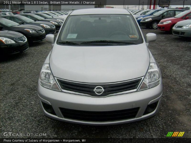 Brilliant Silver Metallic / Charcoal 2011 Nissan Versa 1.8 S Sedan