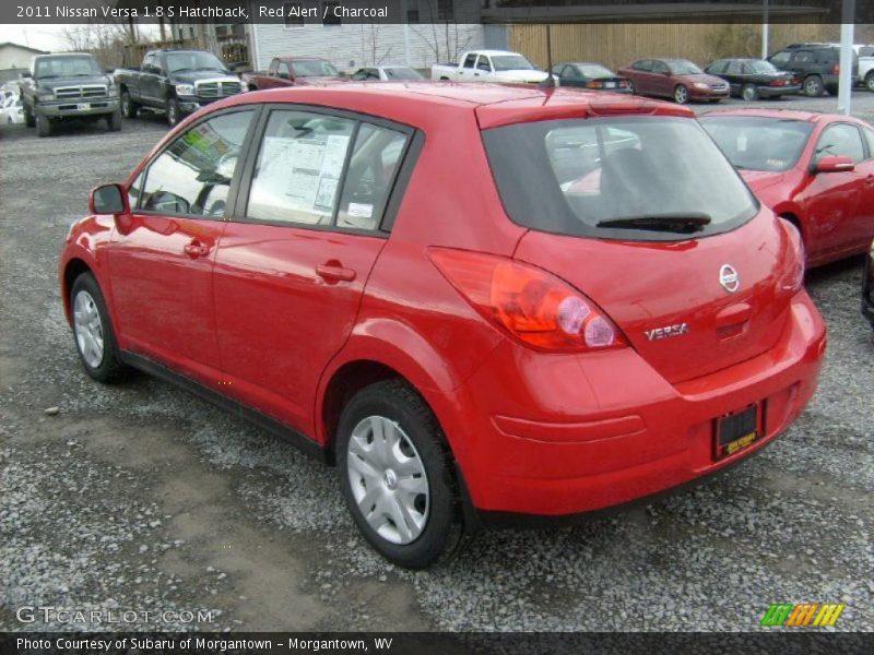 Red Alert / Charcoal 2011 Nissan Versa 1.8 S Hatchback