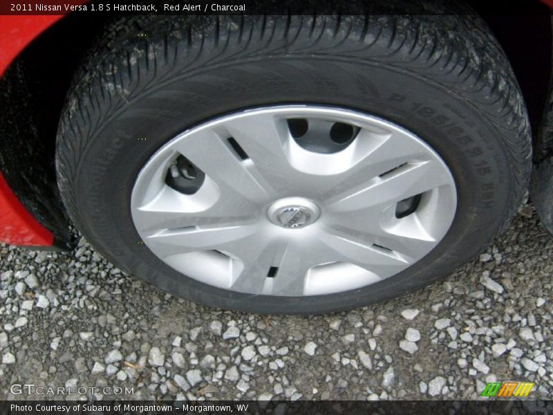 Red Alert / Charcoal 2011 Nissan Versa 1.8 S Hatchback