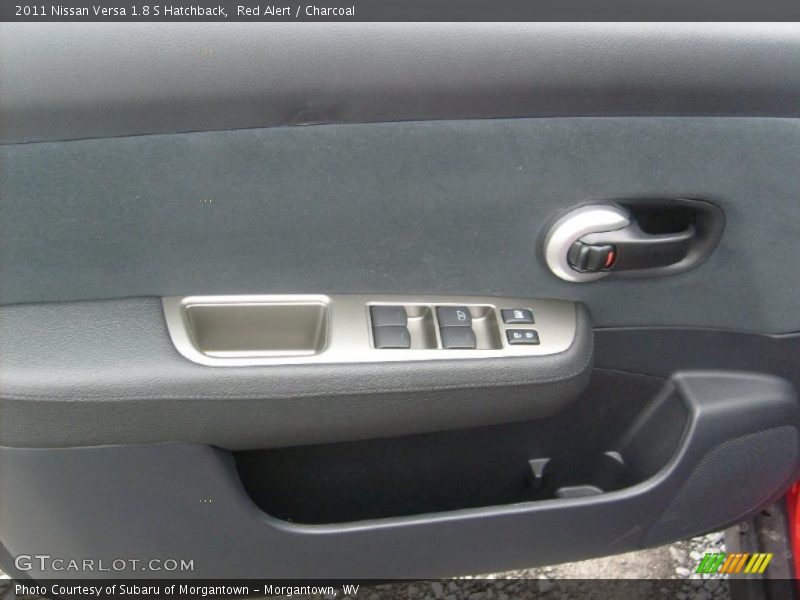 Red Alert / Charcoal 2011 Nissan Versa 1.8 S Hatchback