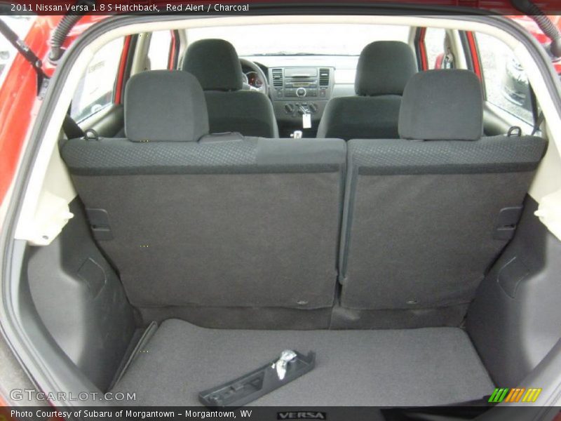 Red Alert / Charcoal 2011 Nissan Versa 1.8 S Hatchback