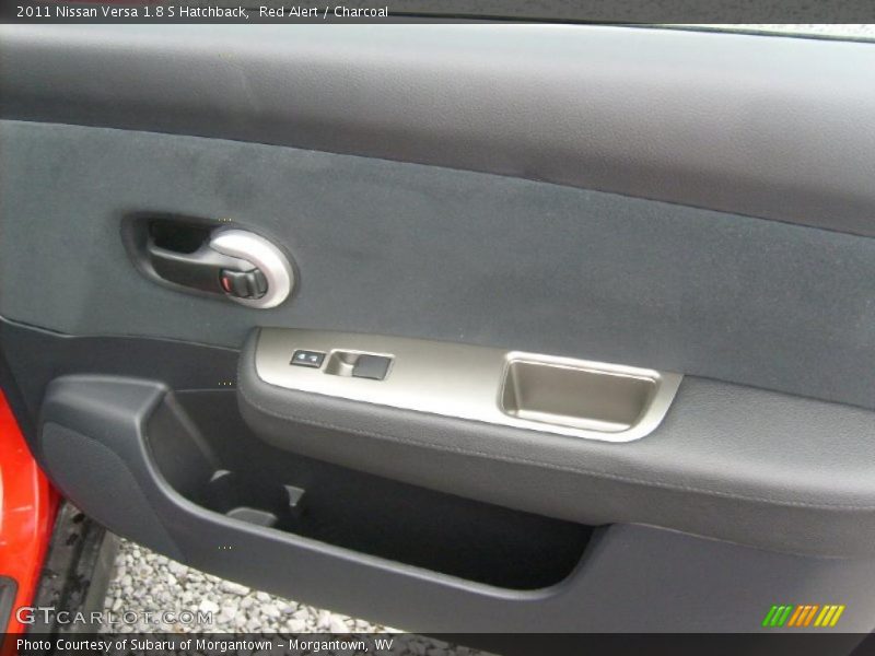 Red Alert / Charcoal 2011 Nissan Versa 1.8 S Hatchback