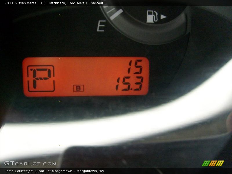 Red Alert / Charcoal 2011 Nissan Versa 1.8 S Hatchback