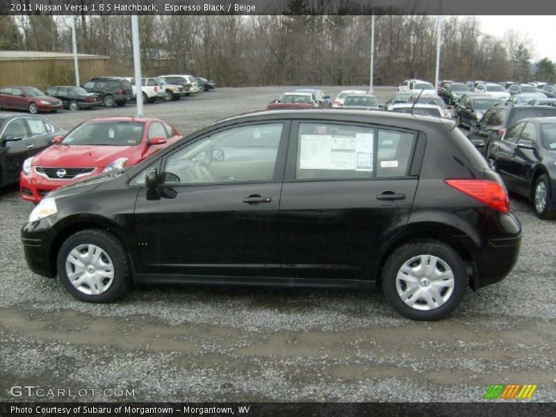 Espresso Black / Beige 2011 Nissan Versa 1.8 S Hatchback