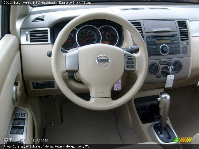 Espresso Black / Beige 2011 Nissan Versa 1.8 S Hatchback