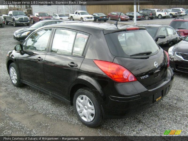 Espresso Black / Beige 2011 Nissan Versa 1.8 S Hatchback