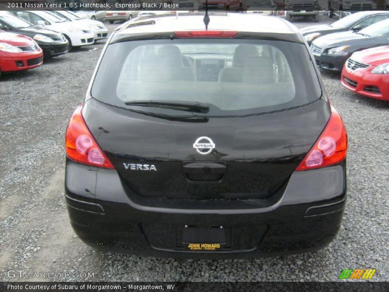 Espresso Black / Beige 2011 Nissan Versa 1.8 S Hatchback
