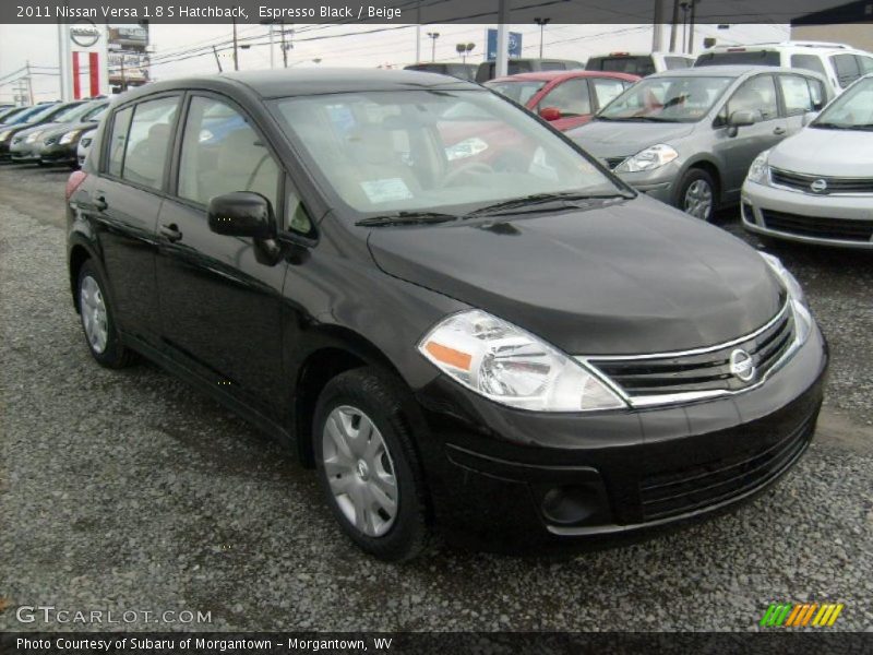 Espresso Black / Beige 2011 Nissan Versa 1.8 S Hatchback