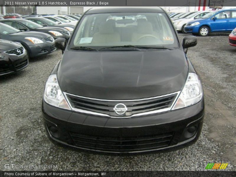 Espresso Black / Beige 2011 Nissan Versa 1.8 S Hatchback