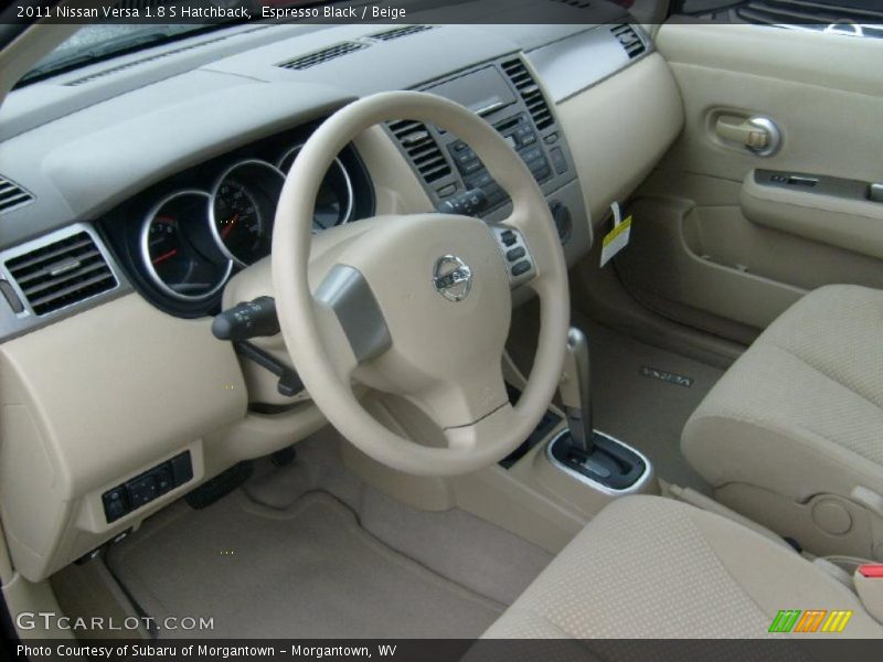 Espresso Black / Beige 2011 Nissan Versa 1.8 S Hatchback