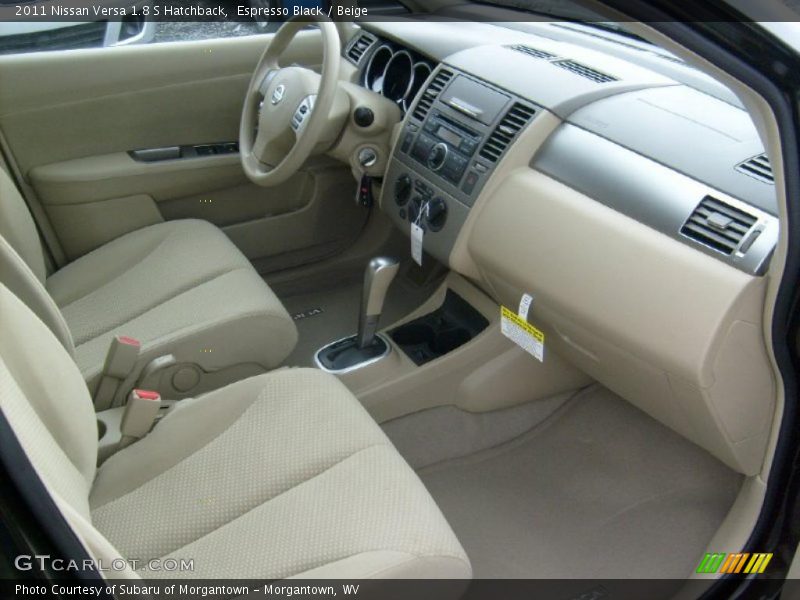 Espresso Black / Beige 2011 Nissan Versa 1.8 S Hatchback