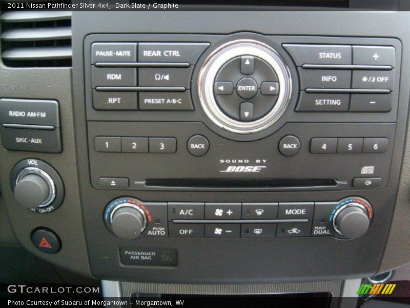 Controls of 2011 Pathfinder Silver 4x4