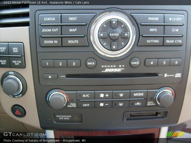 Controls of 2011 Pathfinder LE 4x4