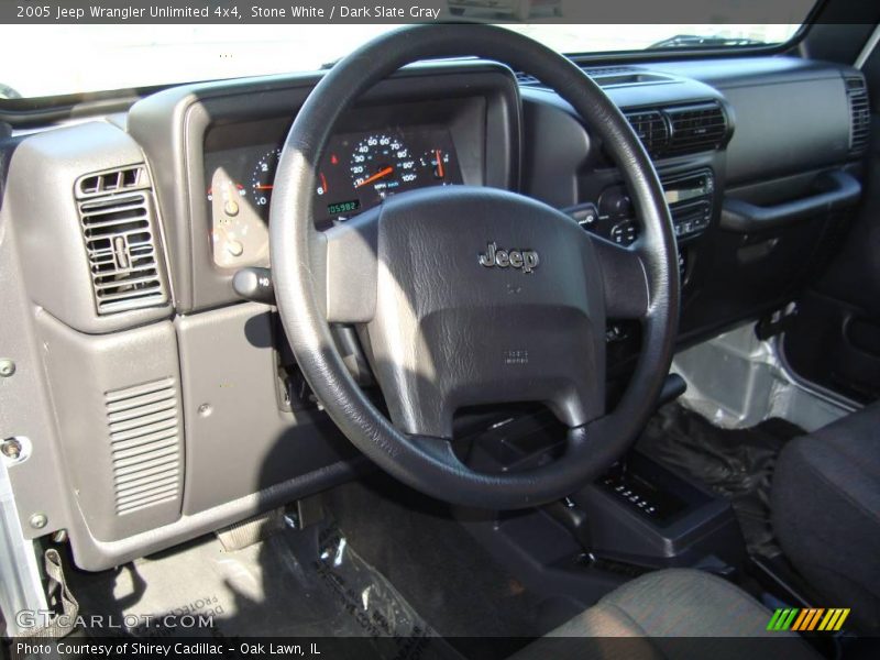 Stone White / Dark Slate Gray 2005 Jeep Wrangler Unlimited 4x4