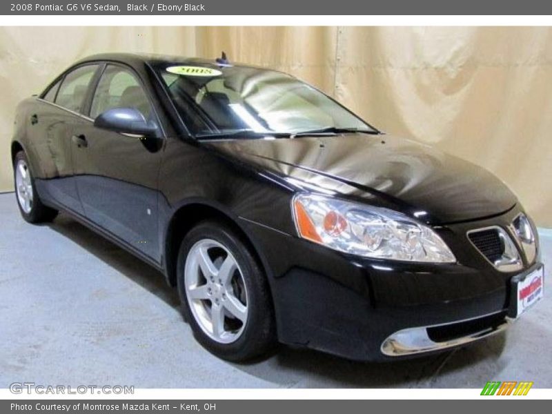 Black / Ebony Black 2008 Pontiac G6 V6 Sedan