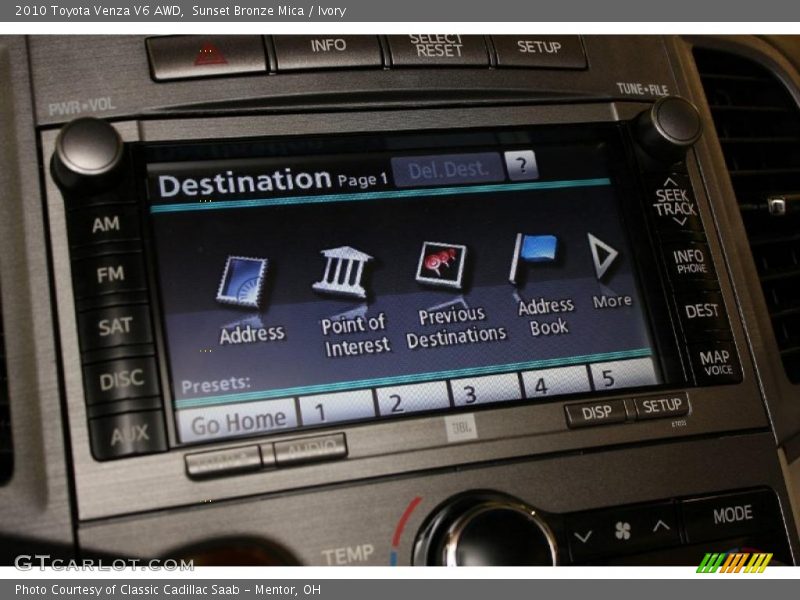 Sunset Bronze Mica / Ivory 2010 Toyota Venza V6 AWD