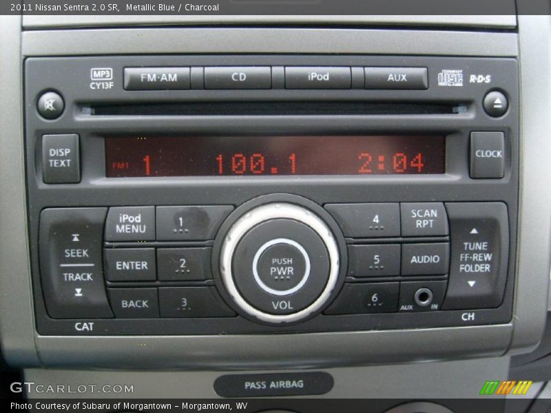Metallic Blue / Charcoal 2011 Nissan Sentra 2.0 SR
