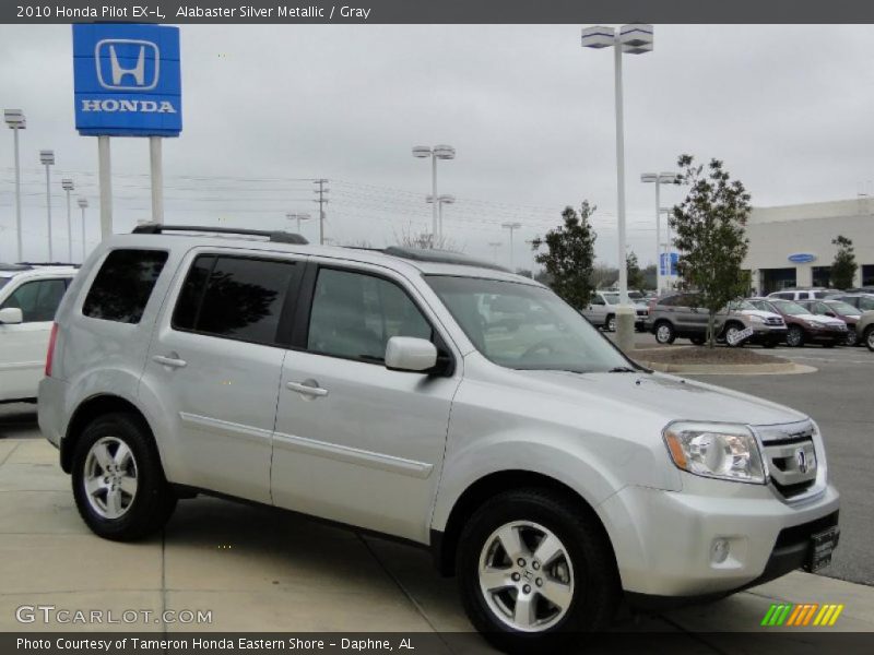 Alabaster Silver Metallic / Gray 2010 Honda Pilot EX-L