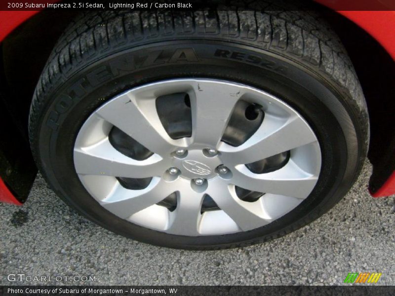 Lightning Red / Carbon Black 2009 Subaru Impreza 2.5i Sedan