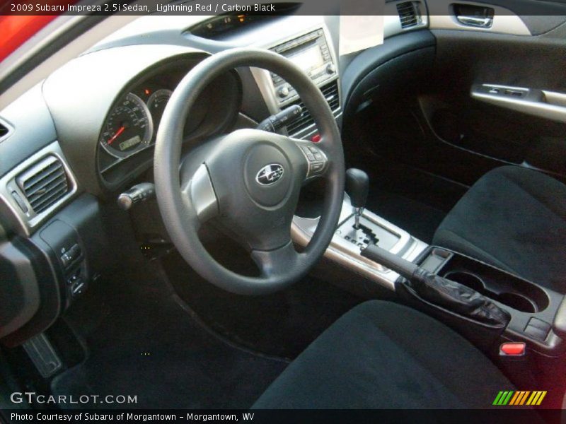 Lightning Red / Carbon Black 2009 Subaru Impreza 2.5i Sedan